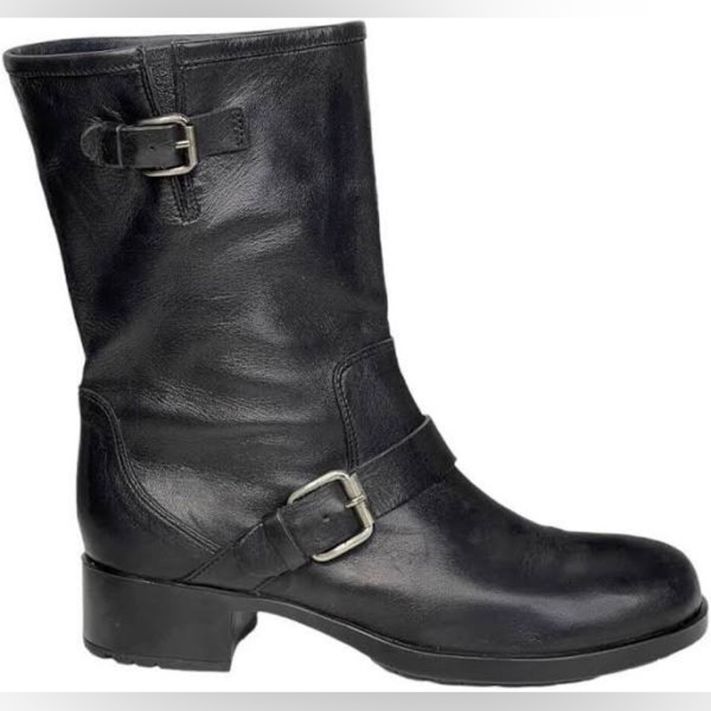 AGL Attilio Giusti Leombruni Leather Moto Midi Boot
